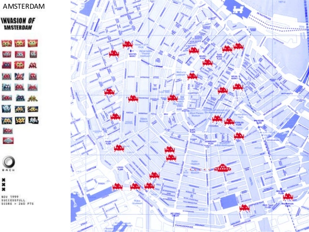 Space Invader Carte d/'invasion de Miami Space Invader Miami Invasion Map