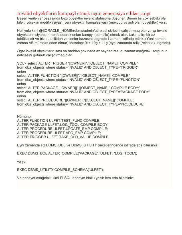 Invalid obyektlerin kampilasiyasi pdf