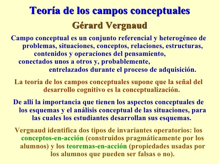 Vergnaud teoria de los campos conceptuales