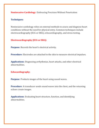 What Are the Differences Between Invasive and Noninvasive Cardiology? | PDF