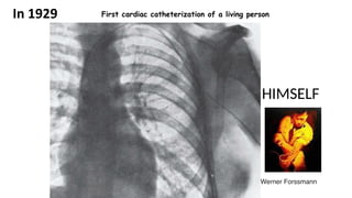 HIMSELF
Werner Forssmann
First cardiac catheterization of a living person
In 1929
 