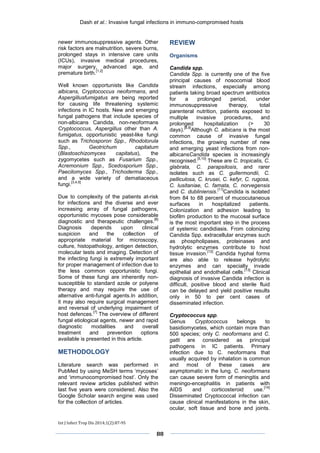 An overview of Invasive fungal infections in immunocompromised hosts | PDF