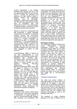 An overview of Invasive fungal infections in immunocompromised hosts | PDF