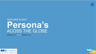 53
Persona’s
ACOSS THE GLOBE
FEATURES SLIDES
 