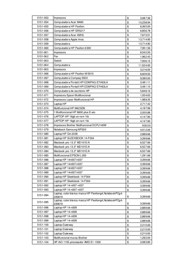 Inventario Bienes 30 junio 2015
