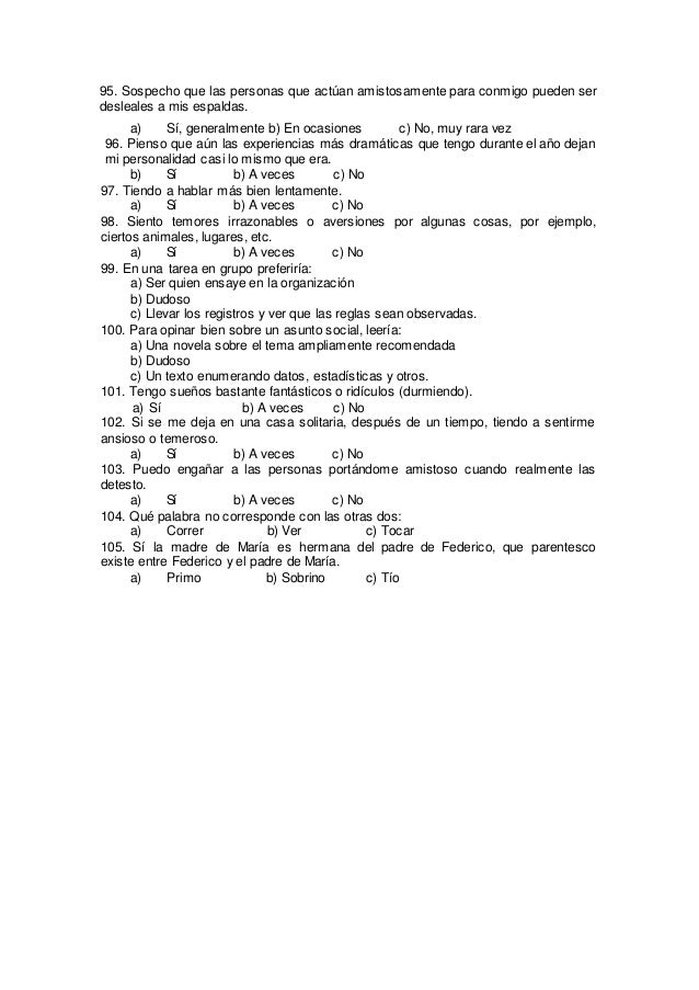 Inventario de personalidad 16 pf raymont cattell