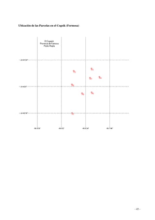 - 45 - 
Ubicación de las Parcelas en el Cogoik (Formosa) 
 
