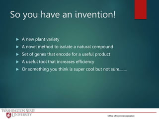 Patents Invention and IP commercialization | PPT
