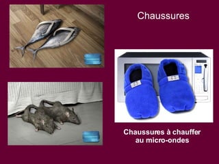 Chaussures Chaussures à chauffer au micro-ondes 