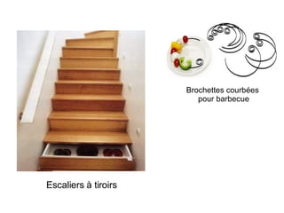 Escaliers à tiroirs Brochettes courbées  pour barbecue 