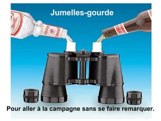 Pour aller à la campagne sans se faire remarquer. Jumelles-gourde 