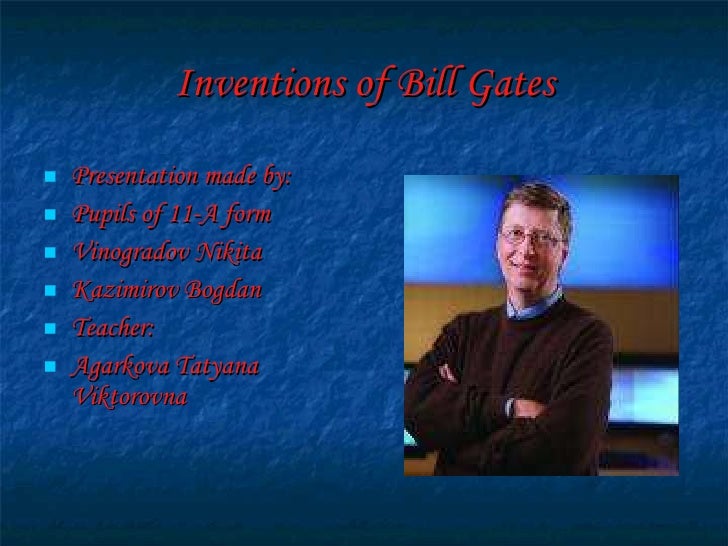 What products did bill gates invent information