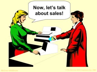 Now, let’s talk 
about sales! 
© The McGraw-Hill/Irwin McGraw-Hill Companies, Inc., 2008 
 