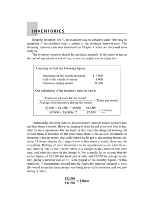 Inventories & Cash and Flow