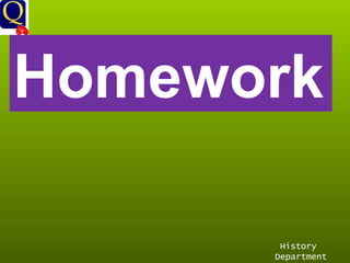 History Department Homework 
