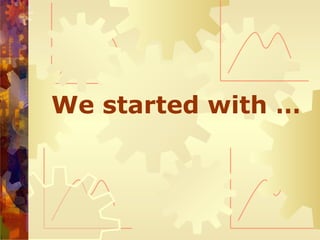 We started with … 