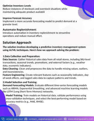 Predictive Inventory Management System for Retail - Silverspace Inc. | PPTX