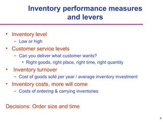 Overall Inventory Level stock management or inventory management | PPT