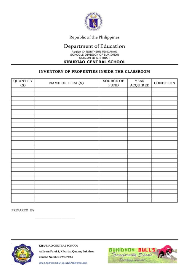 Inventory ofclassroomproperty PDF