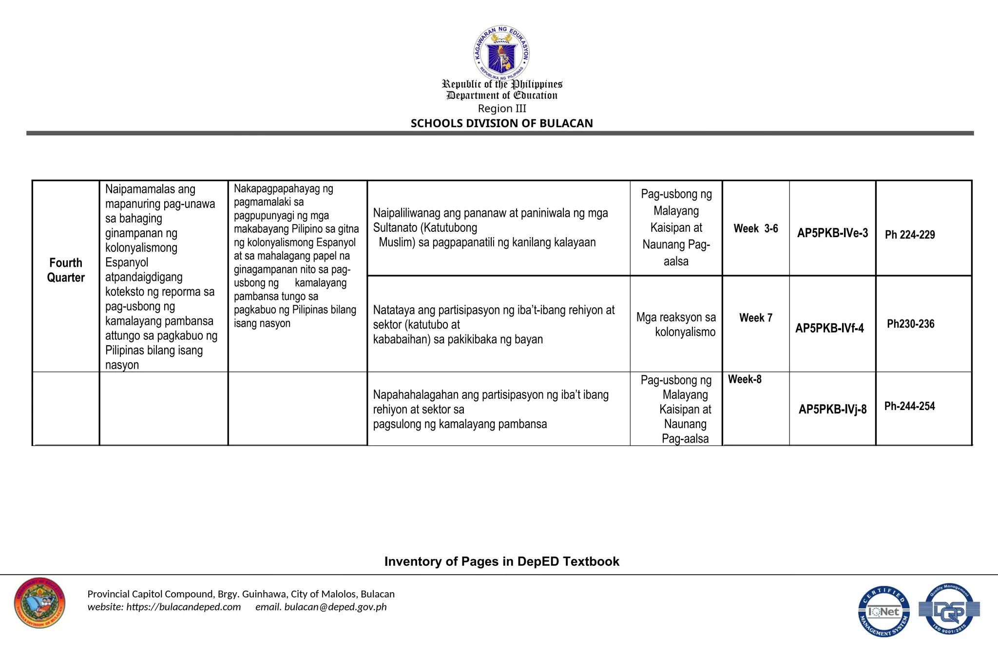Deped Inventory Samples Inventory-of-Pages-in-DepEDssssssssssssssssssssssssss-Textbook-Araling ...