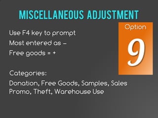 Inventory adjustments | PPT
