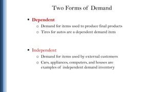 Dependant Inventory Operation management Inventory Analysis & Management.pdf