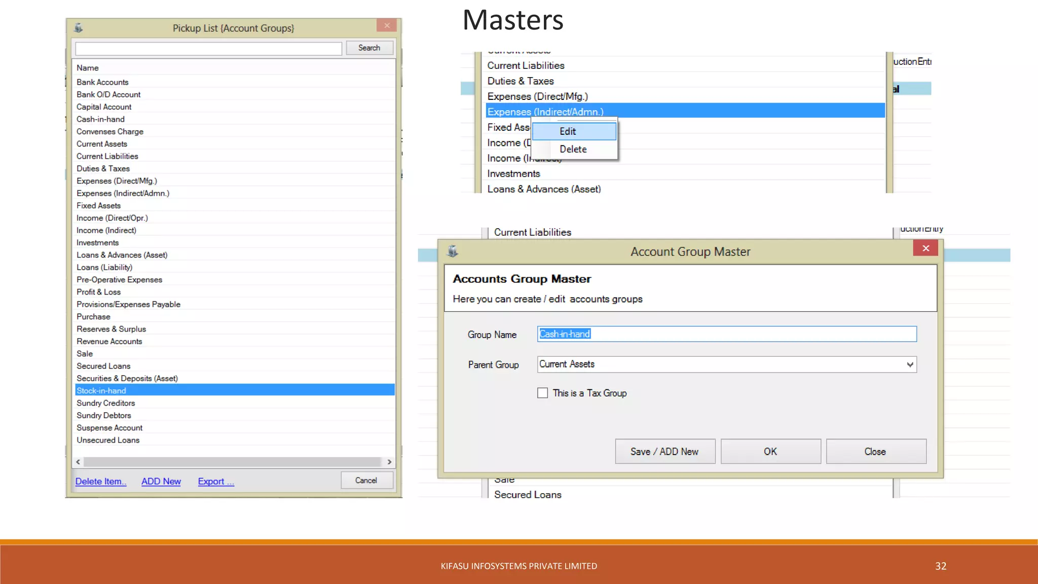 Masters
KIFASU INFOSYSTEMS PRIVATE LIMITED 32
 