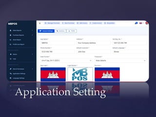 Application Setting
 