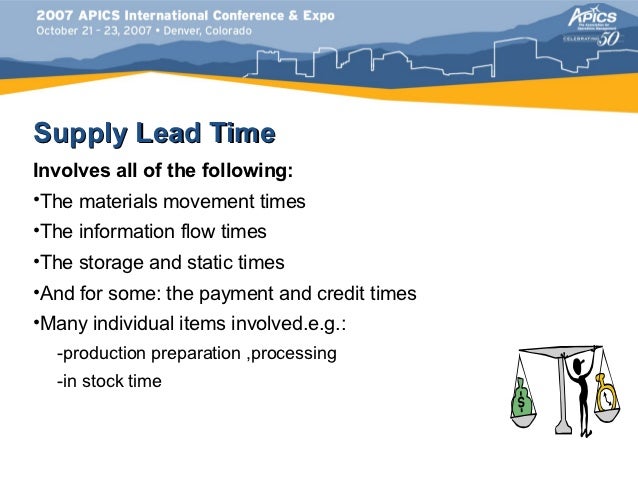 Inventory And Lead Time