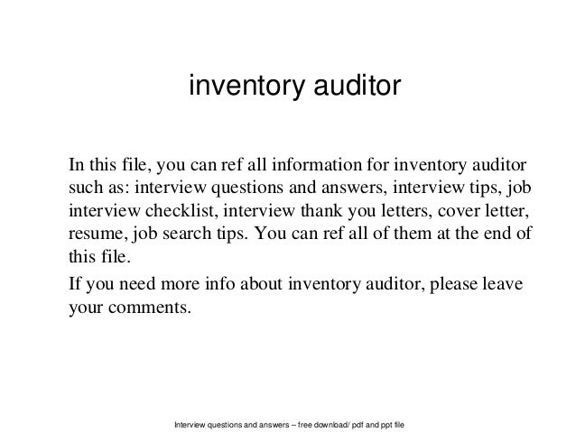 it auditor job description