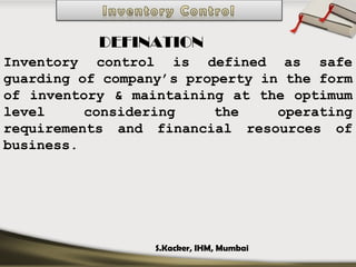 Inventory control | PPT