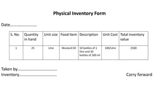 Physical Inventory Form.pdf Inventory control | PPTX