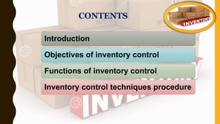 Inventory control | PPTX