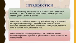 Inventory control | PPTX