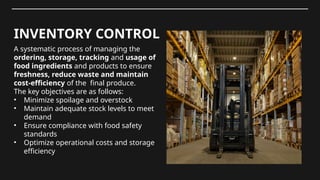 Processed Food Inventory Inventory control processess in food industry. | PPTX