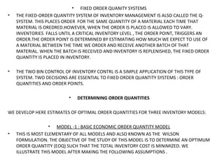 Inventory control management | PPT