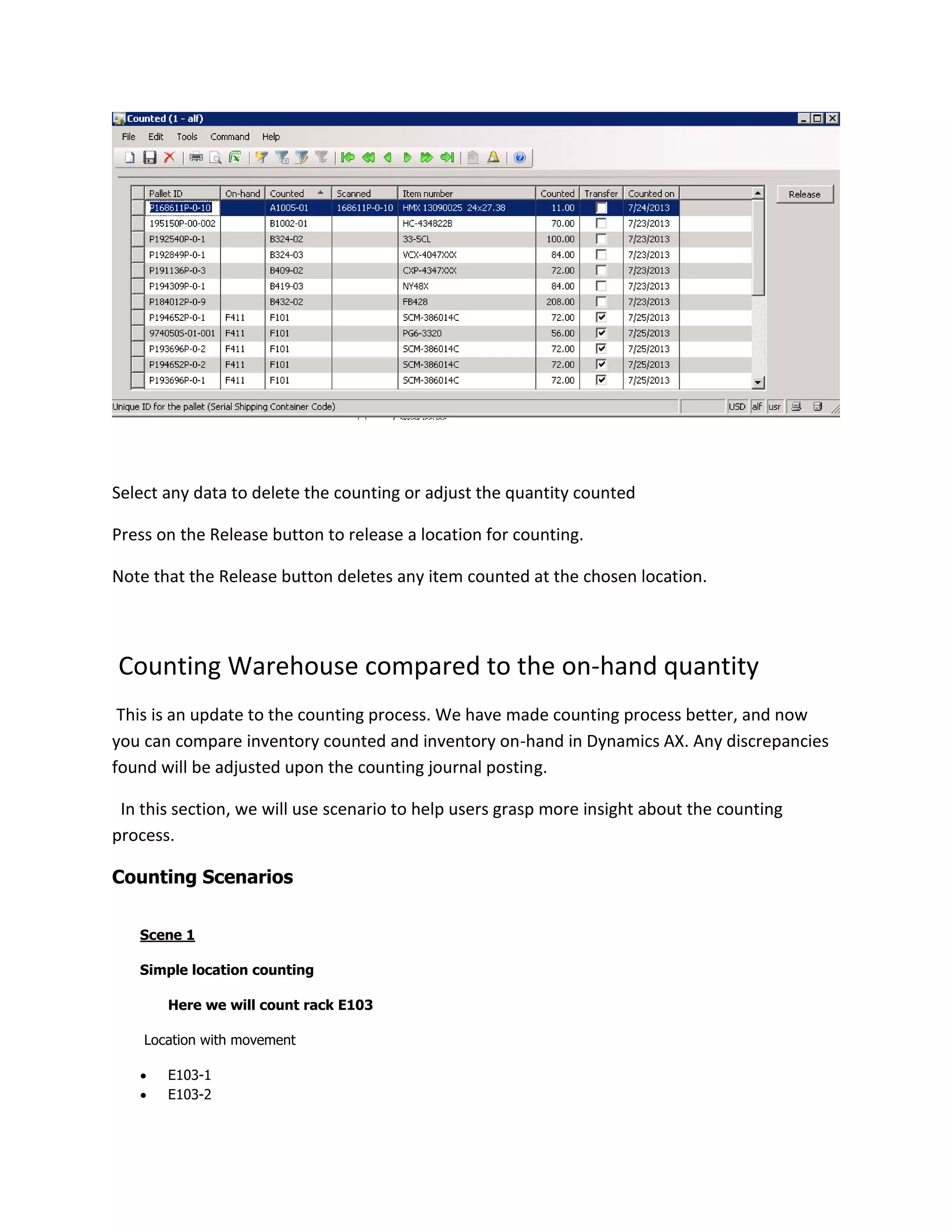 Inventory counting using Dynamics AX | PDF