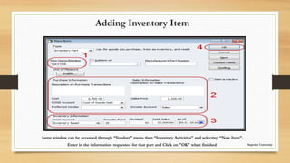 Inventory in quick books 2008 | PPTX