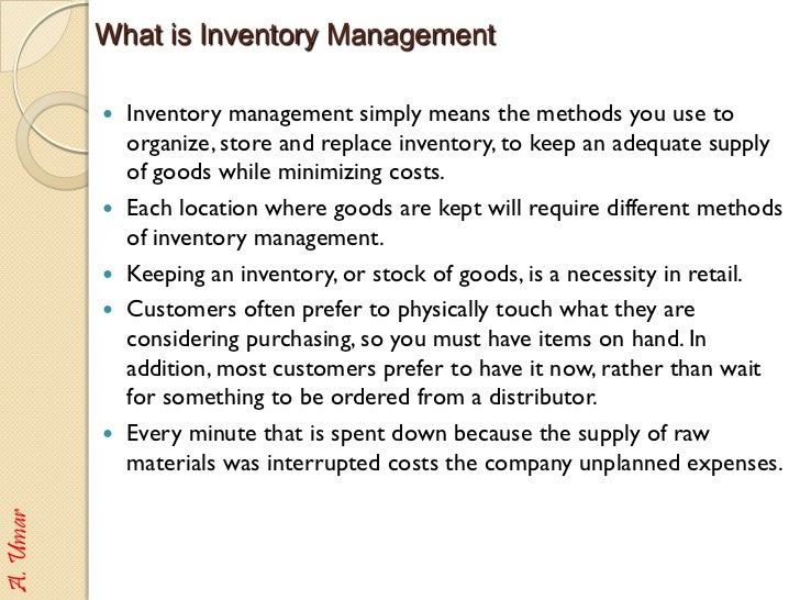Why is inventory management important?