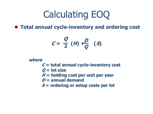 annual cost of a inventory management annual cost of a inventory management