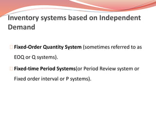 Inventory management | PPTX