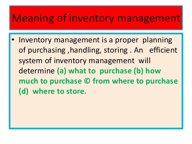 inventory management inventory management definition