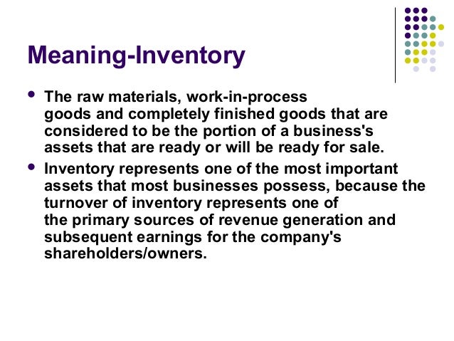 inventory definition inventory definition