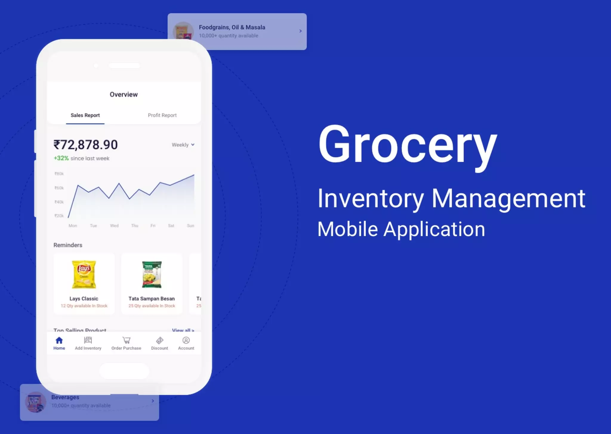 Beverages
10,000+ quantity available
Inventory Management
Mobile Application