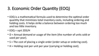 Eoq Balance INVENTORY MANAGEMENT.pptx communit medicine | PPTX