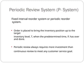 Periodic Review Example The Inventory Management - Lecture 7.pptx