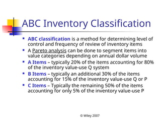 INVENTORY MANAGEMENT for industrial engineering management .ppt