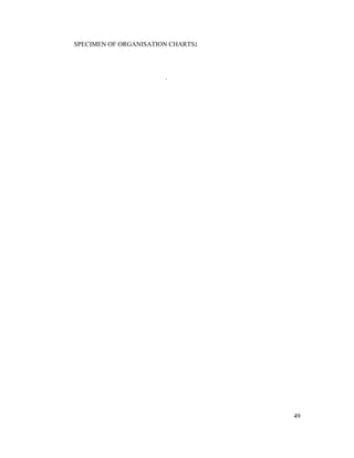 49
SPECIMEN OF ORGANISATION CHARTS:
.
 