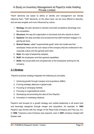 Inventory Management at Pepsi Co India Holding Pvt Ltd | PDF