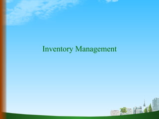 Inventory Management 
